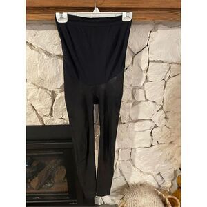 Spanx maternity faux leather leggings size S